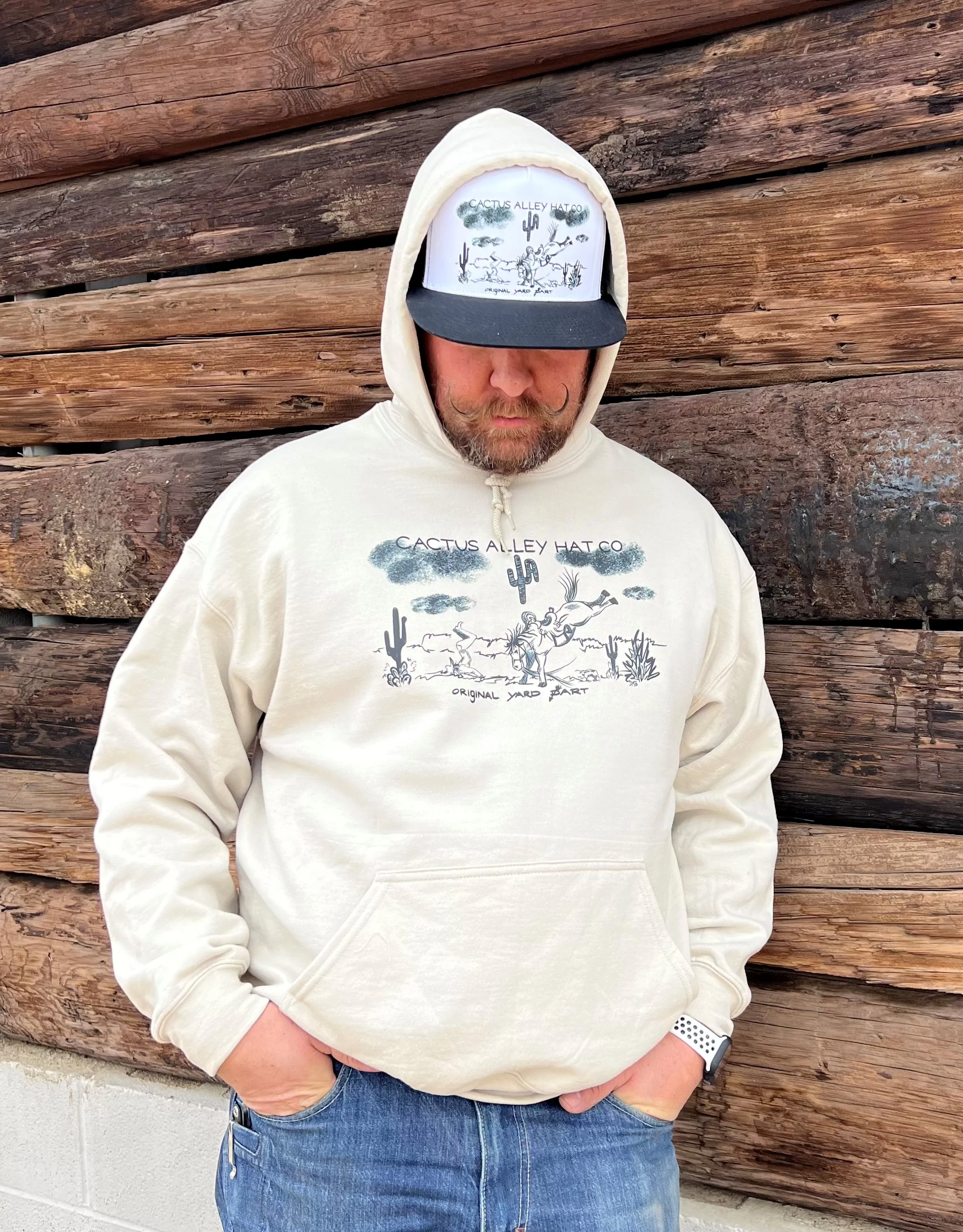 Yard Dart - Tan Adult Hoodie